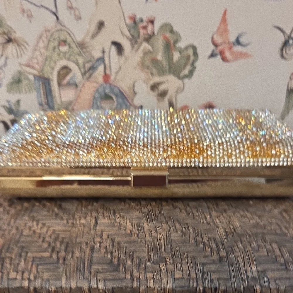 Ella Gold and Silver Crystal Clutch